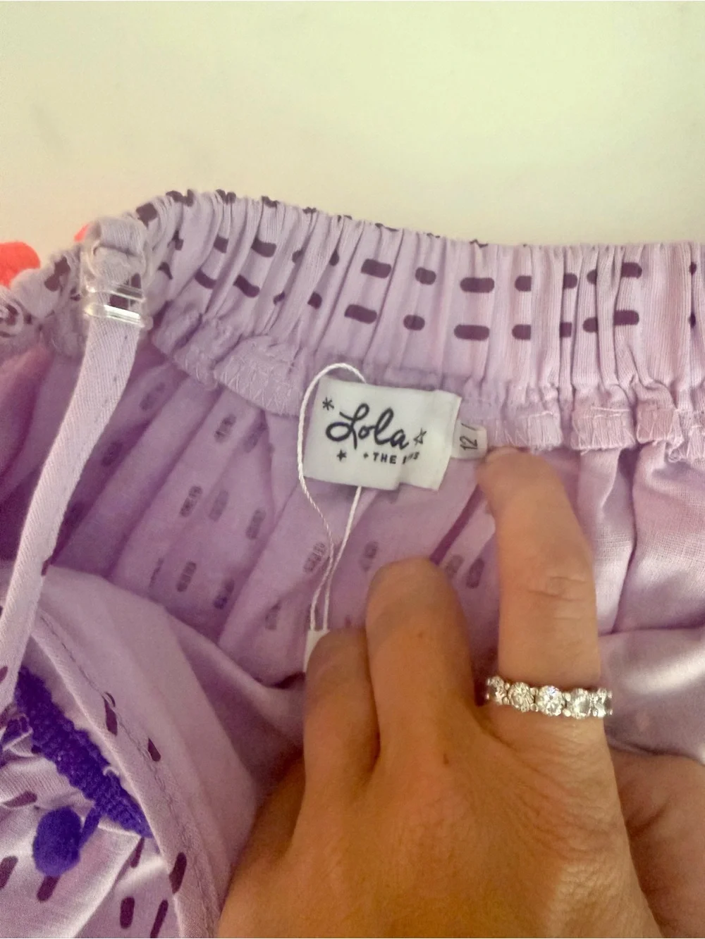 Lola + The Boys St. Barths Pom Pom High Low Dress lavender Sz 12 Excellent cond